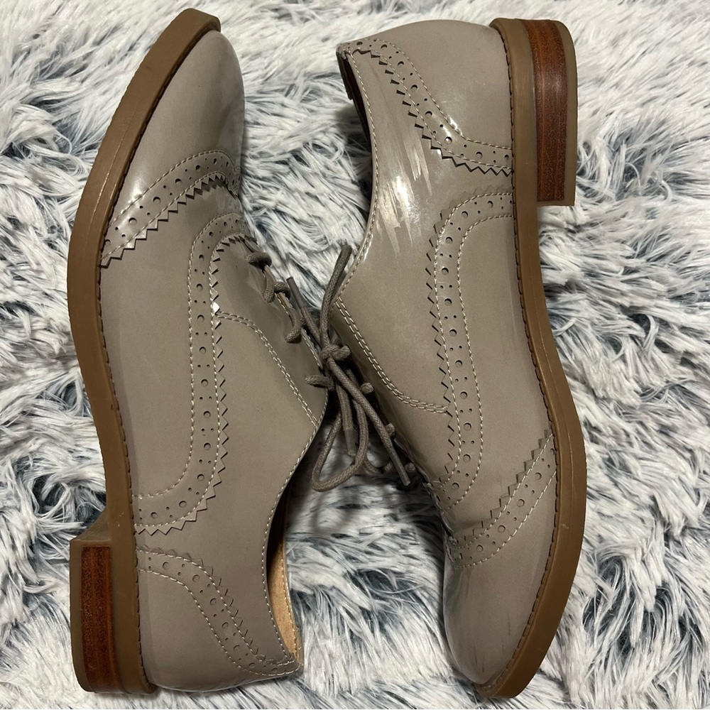 Brand New Franco Sarto "Imagine" Gray Patent Leather Wingtip Oxford Shoes 8M - Picture 8 of 16